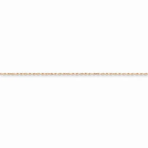 14K Rose Gold Diamond-Cut Rope Chain Anklet
