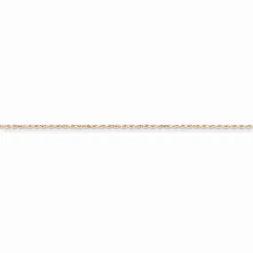14K Rose Gold Diamond-Cut Rope Chain Anklet