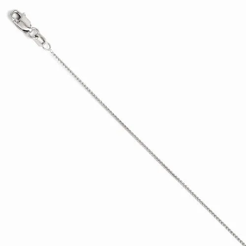 14K White Gold Baby Wheat Chain Bracelet