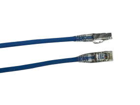 150MM Cat6A Thin S/FTP Patch Lead 28AWG | Blue