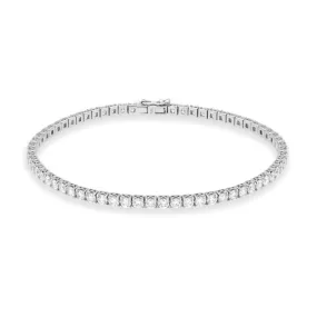 18ct White Gold 3.83ct Diamond Tennis Bracelet
