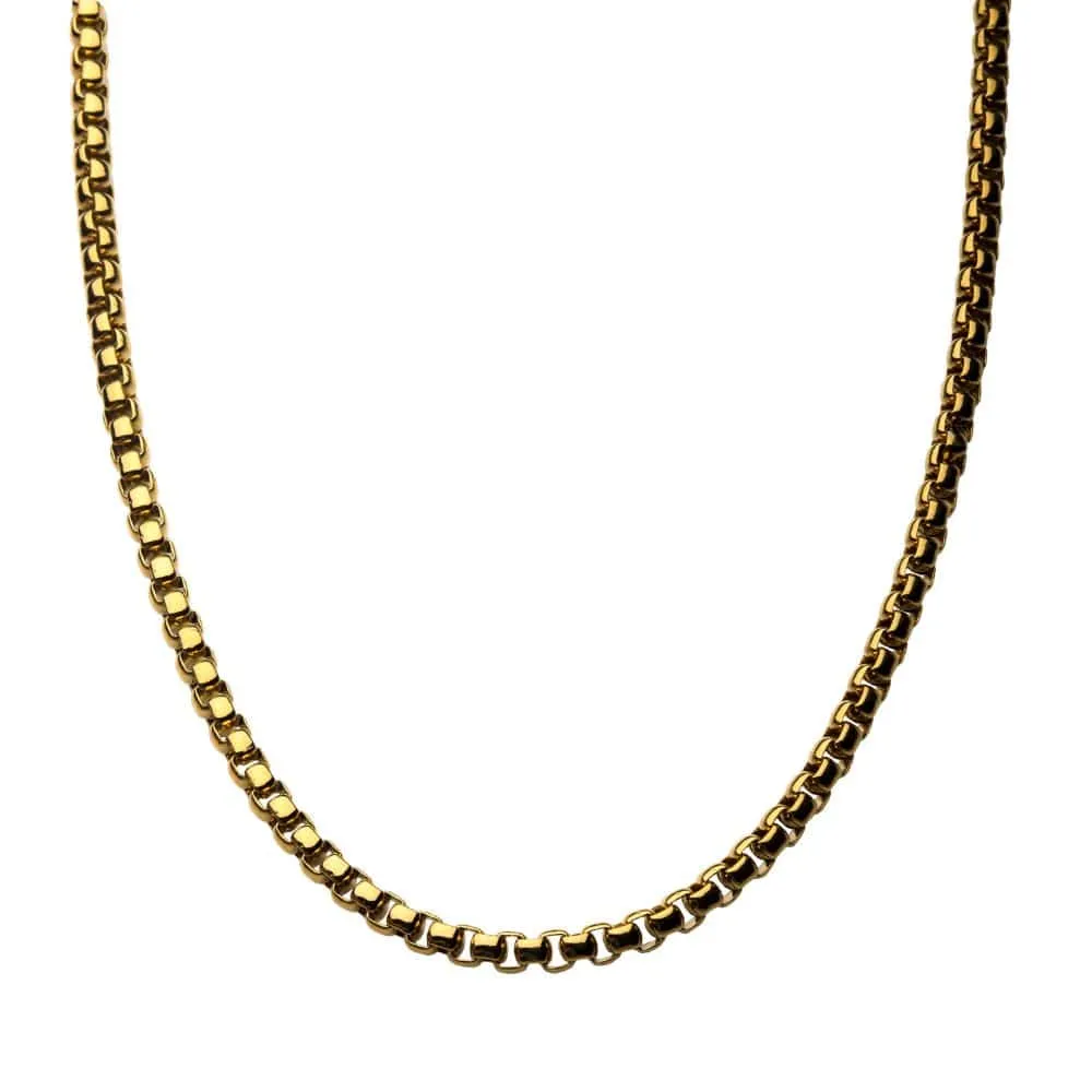 18Kt Gold IP Bold Box Chain