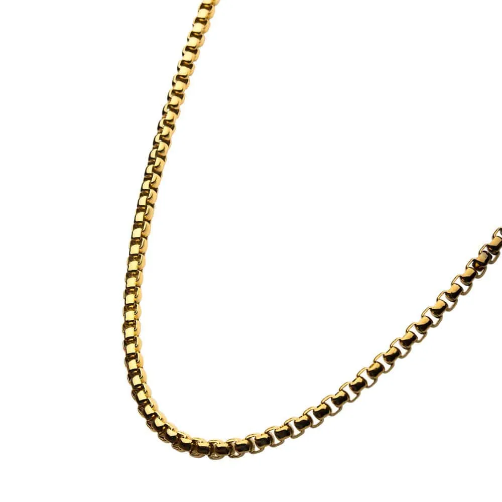 18Kt Gold IP Bold Box Chain