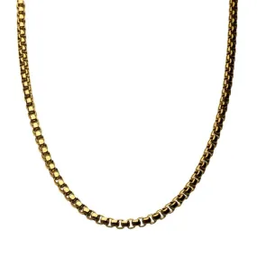 18Kt Gold IP Bold Box Chain