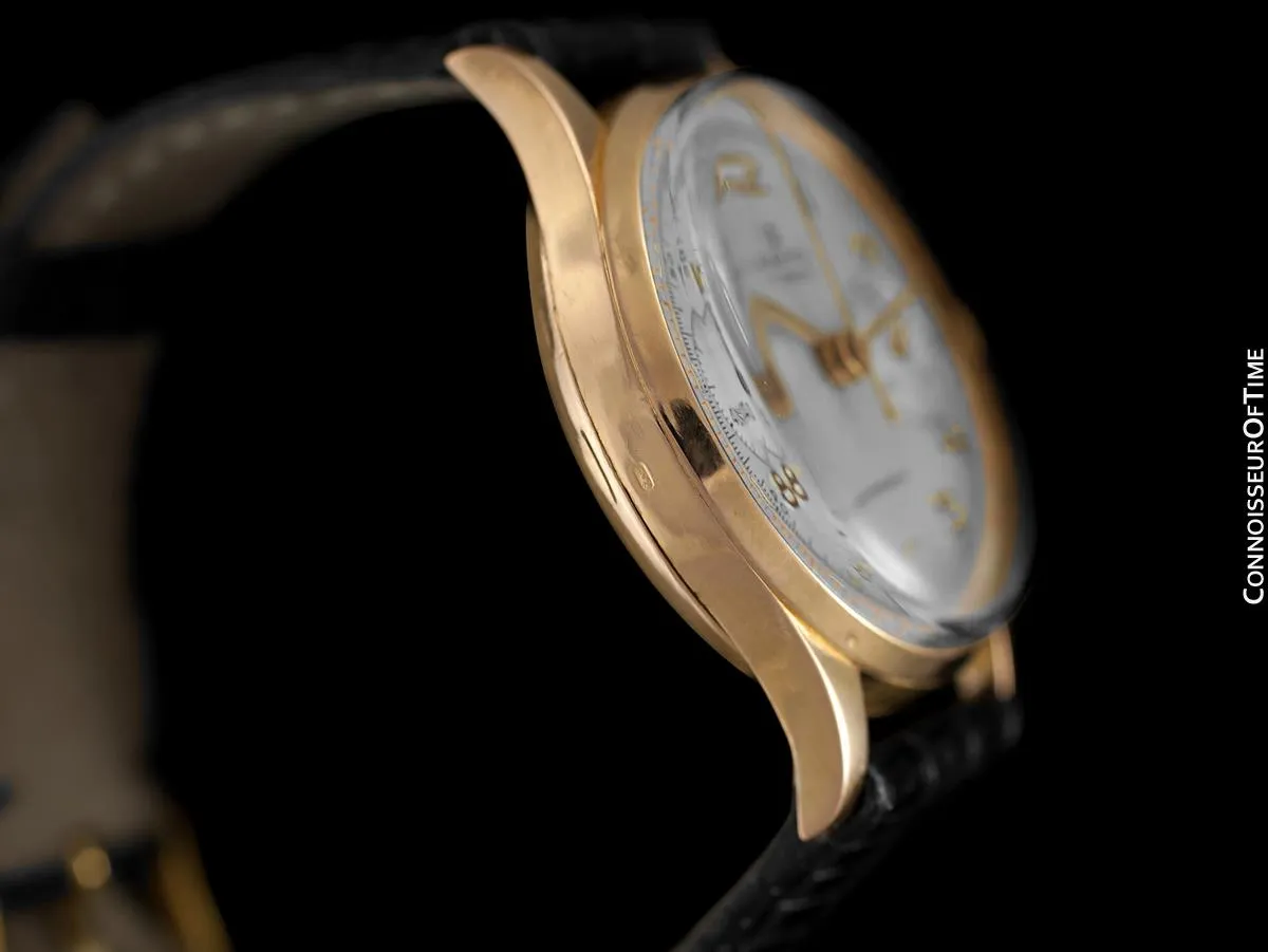 1940's Swiss Vintage Mens Sporting Chronograph - 18K Rose Gold