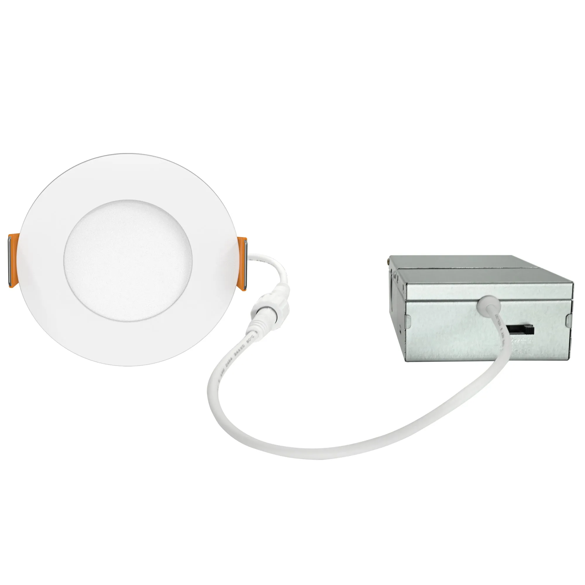 3BRIX 4 Inch 9W Slim Round Ultra Thin Recessed Downlight - 5CCT (27/30/35/40/50K)- 675 lumens