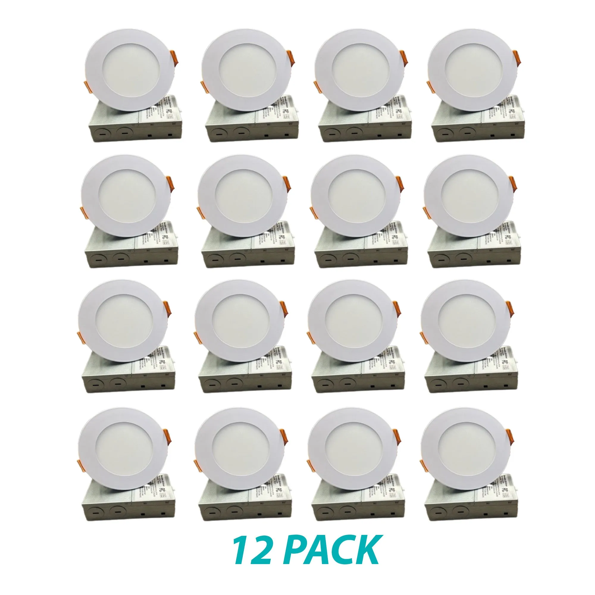 3BRIX 4 Inch 9W Slim Round Ultra Thin Recessed Downlight - 5CCT (27/30/35/40/50K)- 675 lumens