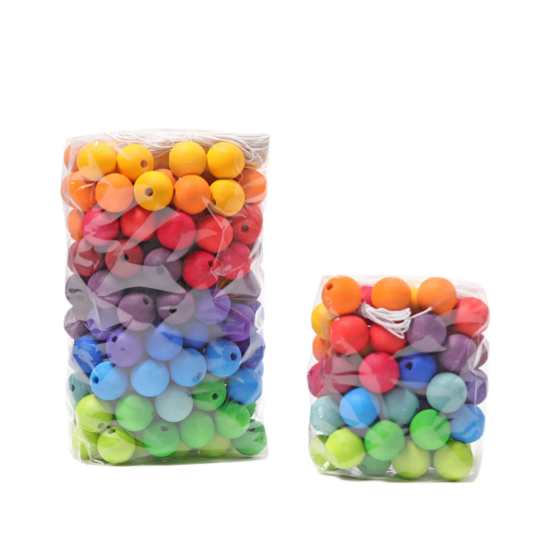 60 Wooden Beads