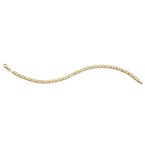 9ct Yellow Gold Circle Tennis Bracelet GB502