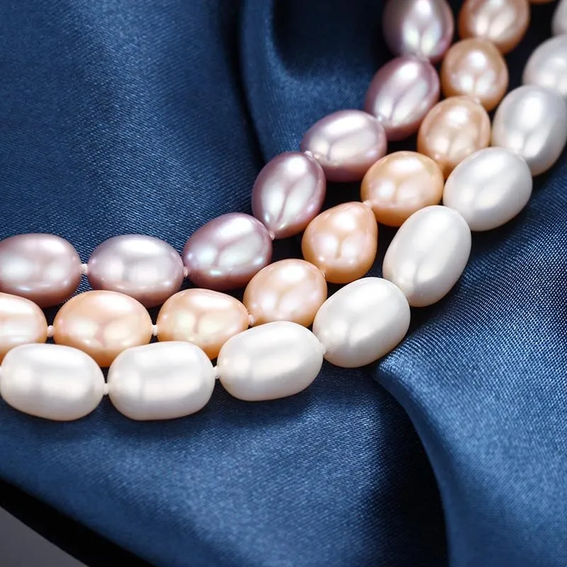 AAAA 8-9mm Natural Frewater Water Drop Pearl Bracelets Women