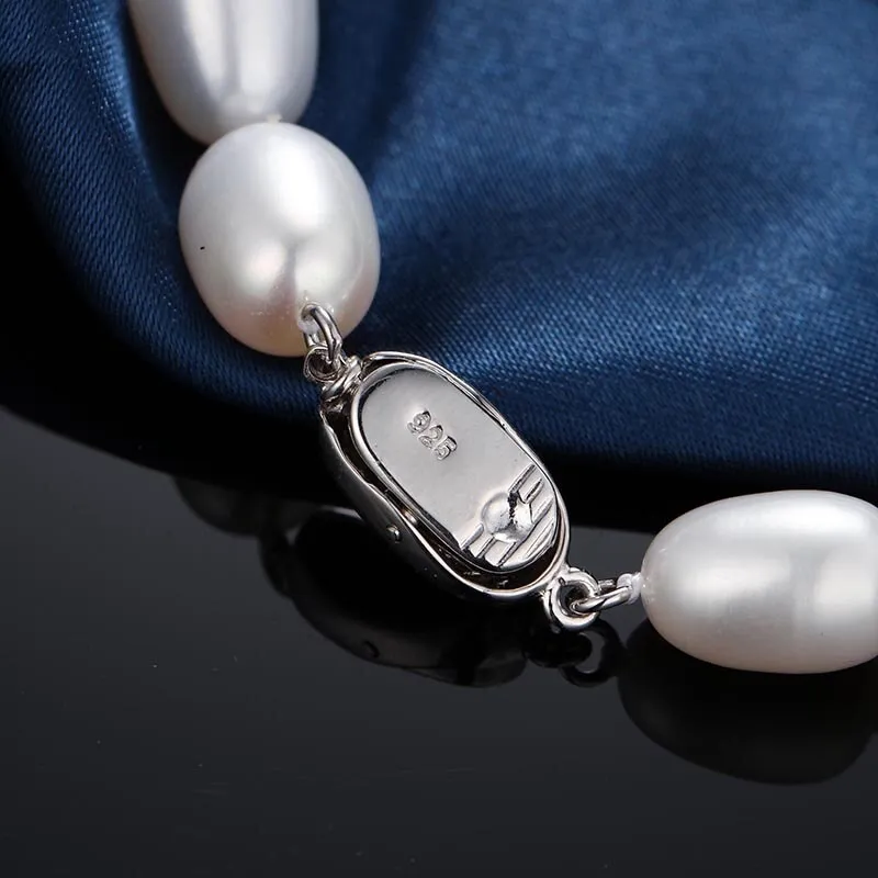 AAAA 8-9mm Natural Frewater Water Drop Pearl Bracelets Women