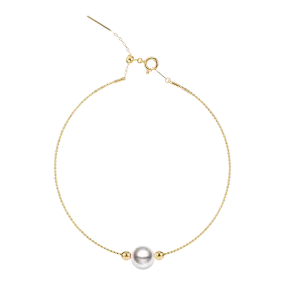Akoya Pearl 18K Gold Minimalist Bracelet