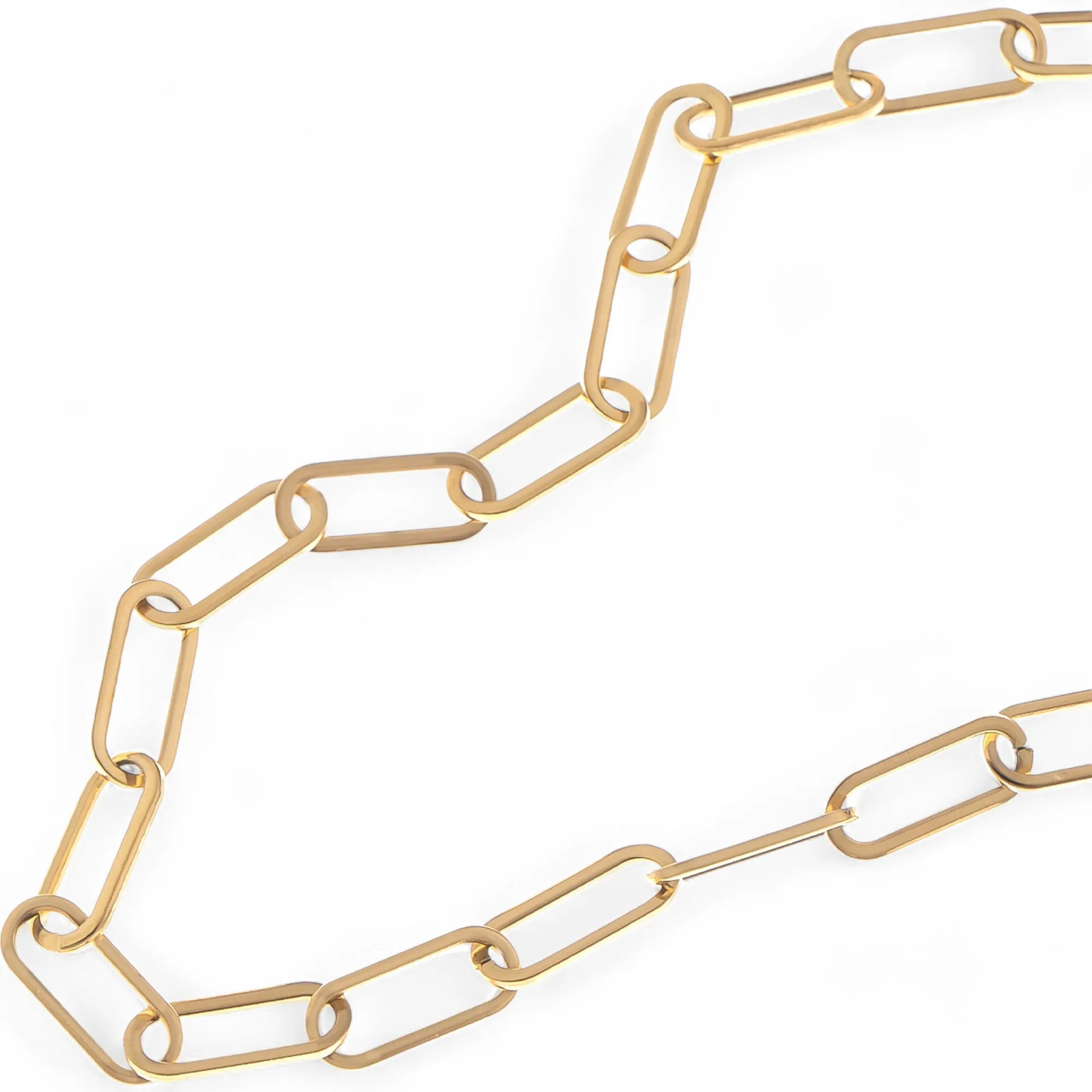 Alilang Women's Modern Paperclip Chain Necklace with Large Links