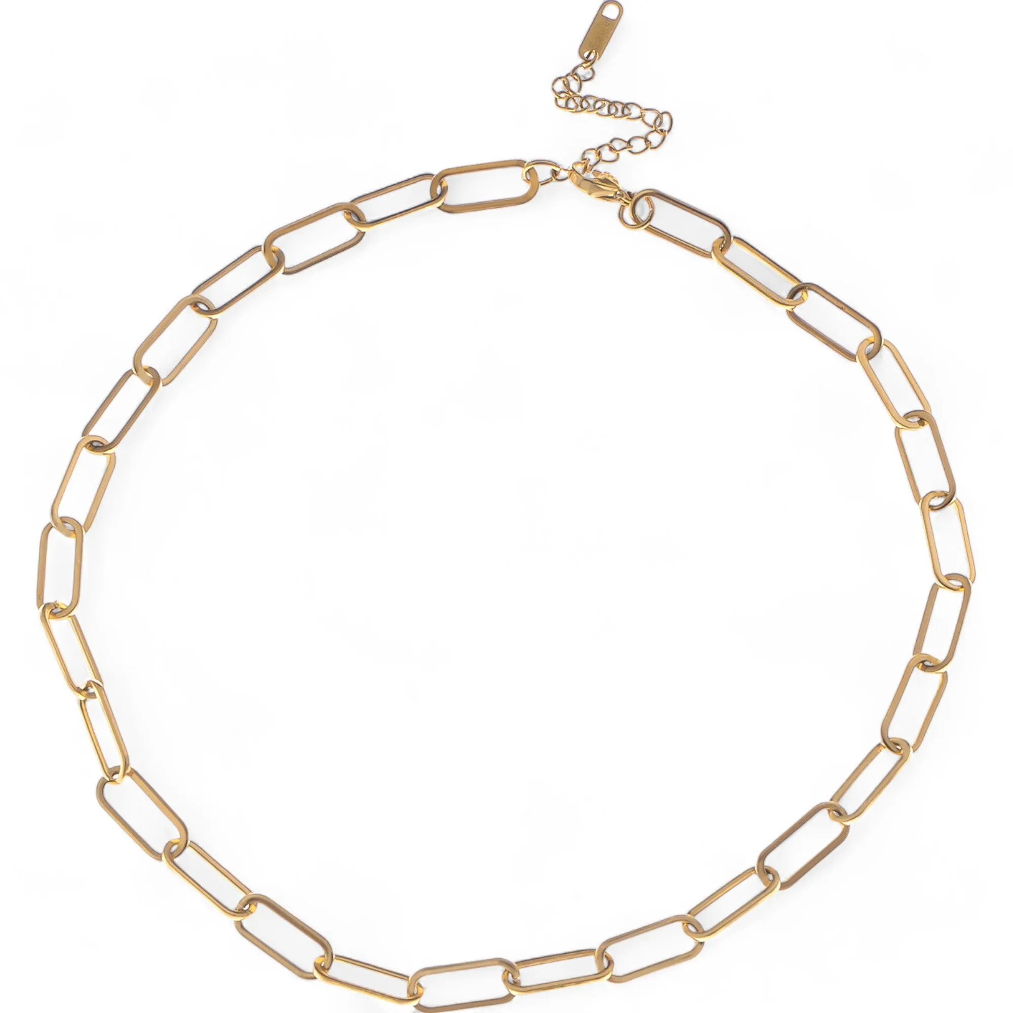 Alilang Women's Modern Paperclip Chain Necklace with Large Links