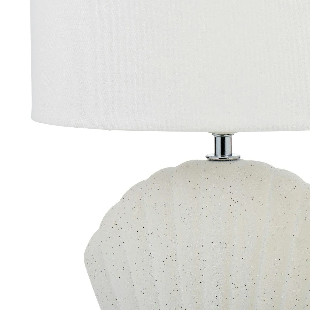 Amalfi Seashell Table Lamp White Speckle 24.5x15x36cm