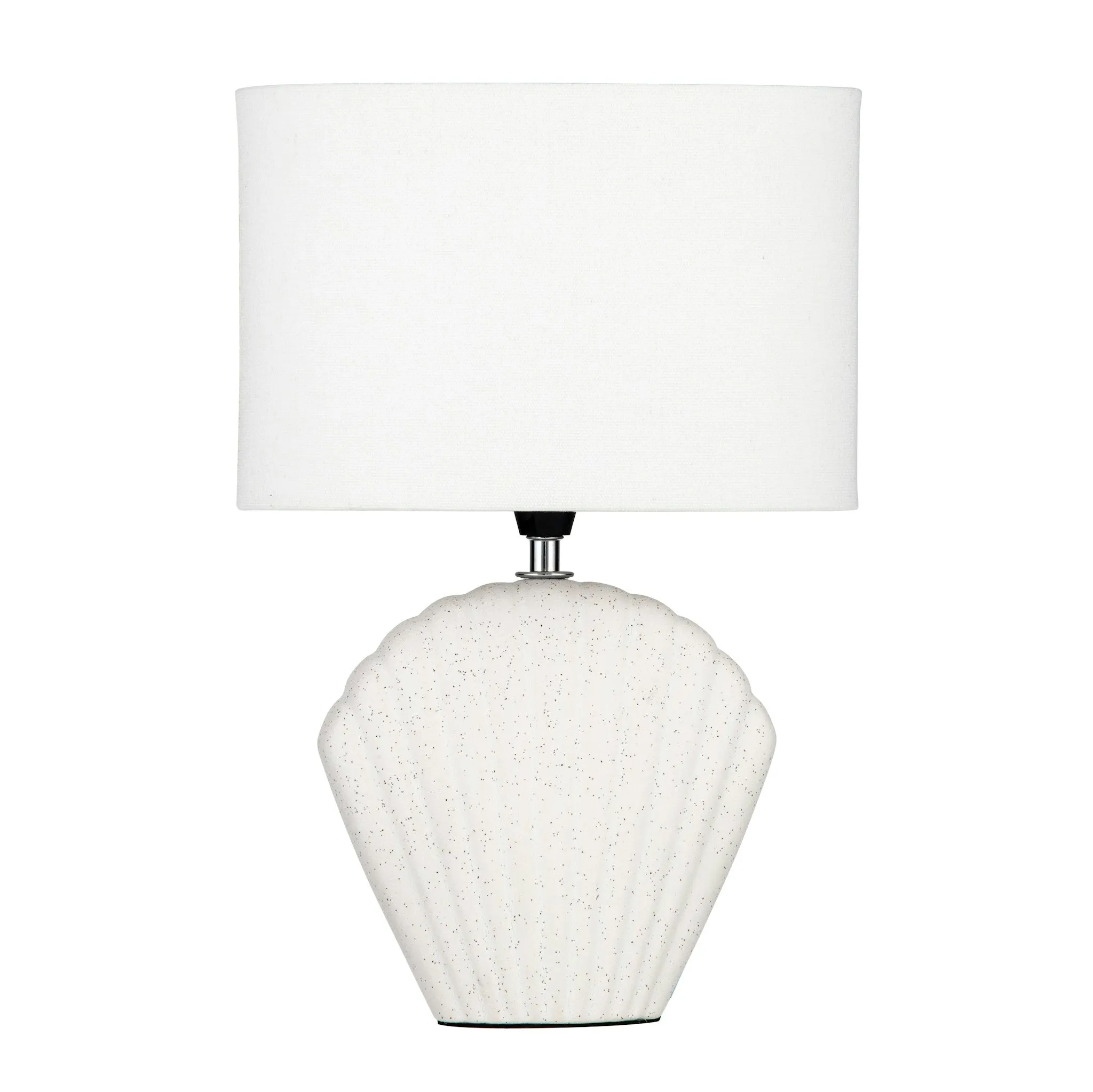 Amalfi Seashell Table Lamp White Speckle 24.5x15x36cm