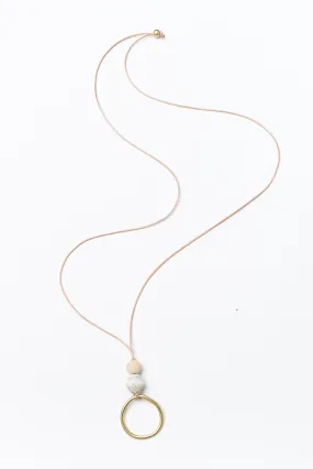 Amica Gold Circle Pendant Necklace