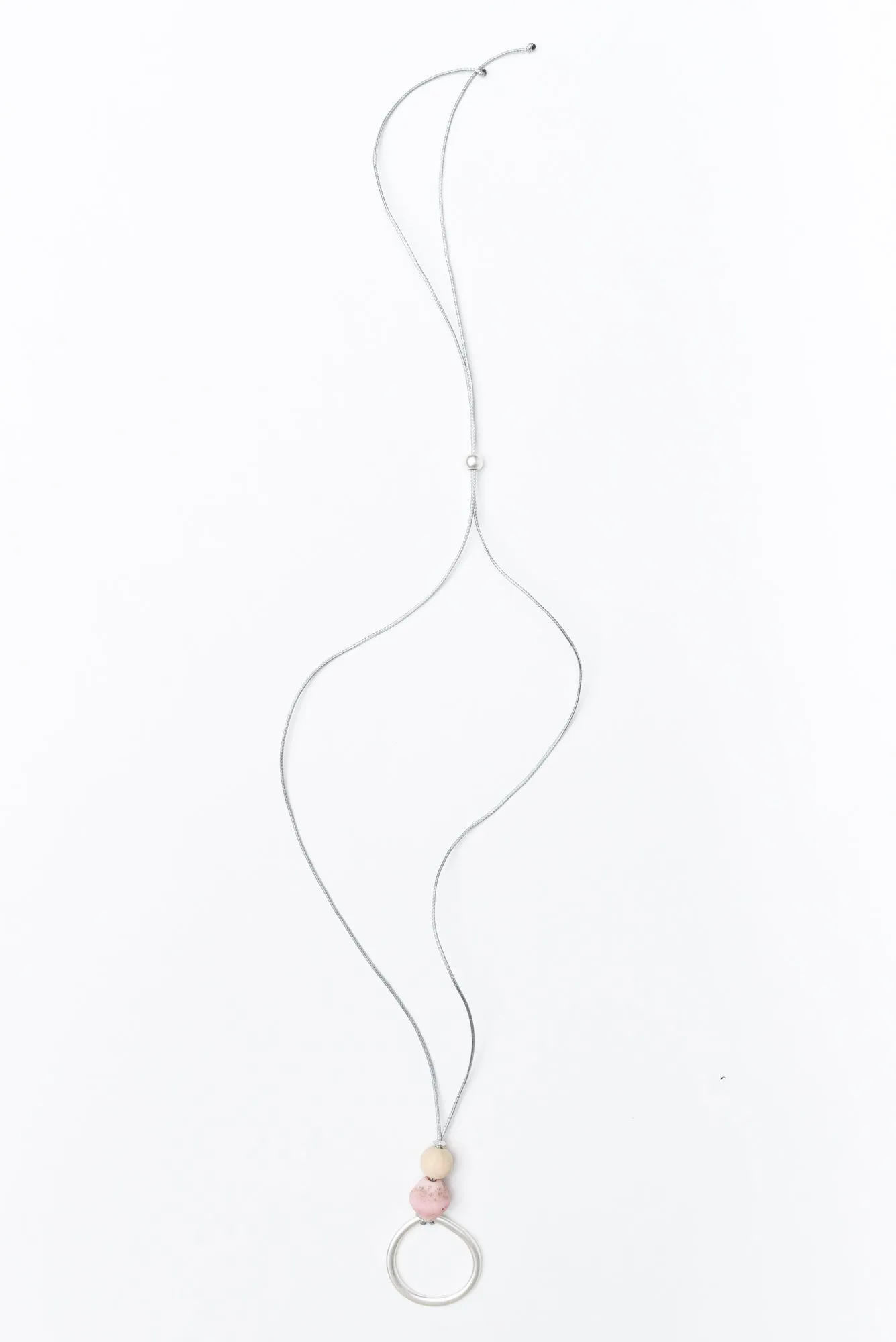 Amica Silver Circle Pendant Necklace