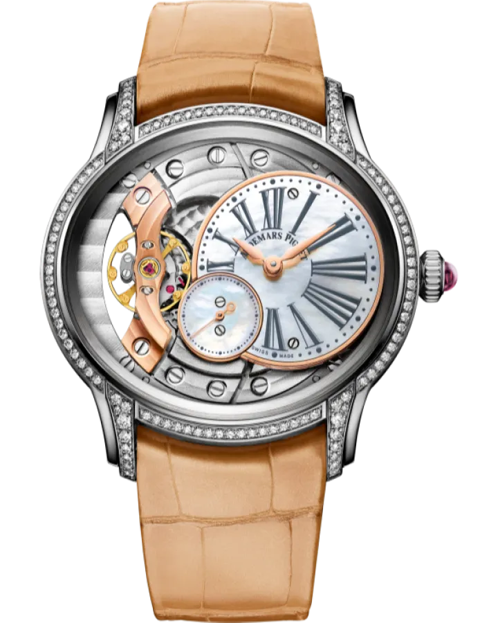 Audemars Piguet Millenary Hand-Wound 18K White Gold & Diamonds Ladies Watch