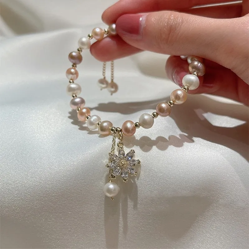 Baroque Freshwater Pearl Bracelet Anniverssary For Women Jewelry