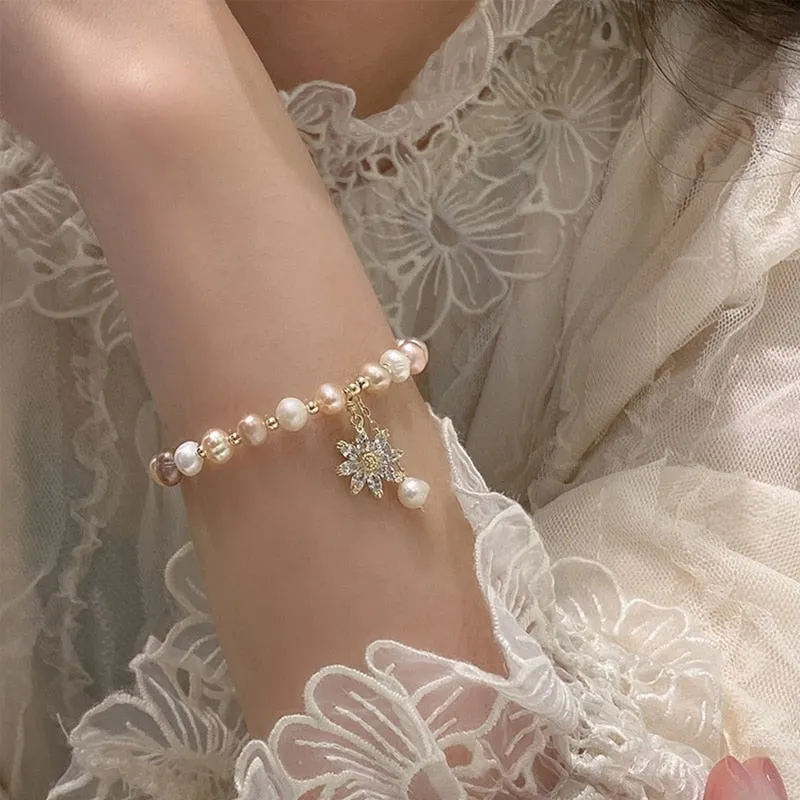 Baroque Freshwater Pearl Bracelet Anniverssary For Women Jewelry