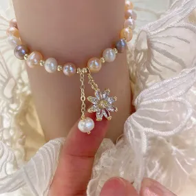 Baroque Freshwater Pearl Bracelet Anniverssary For Women Jewelry