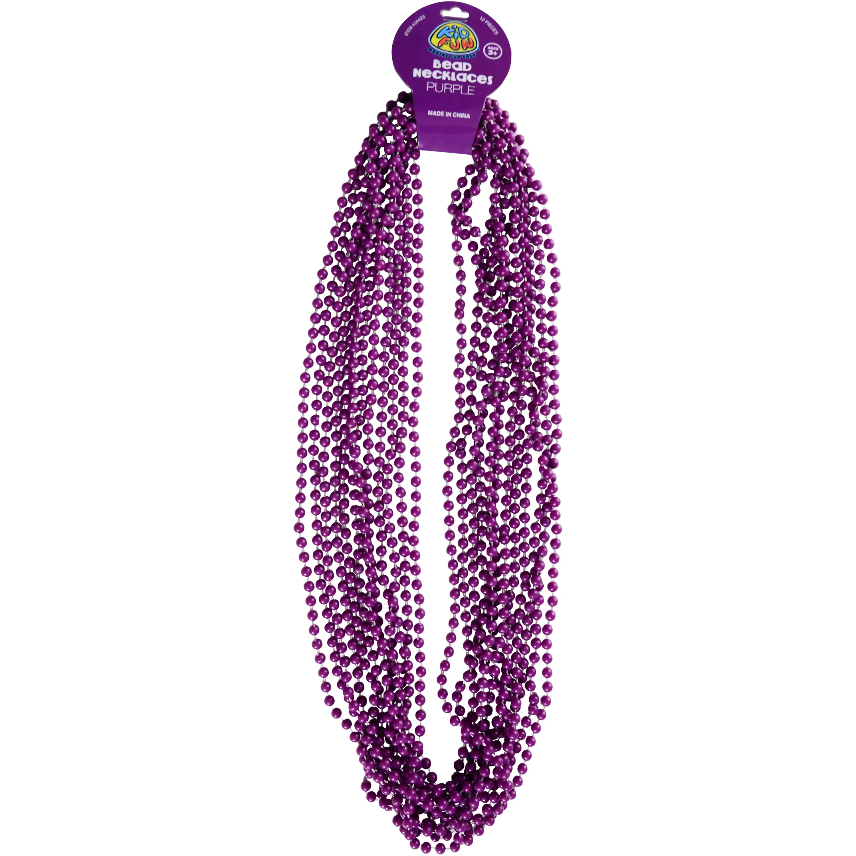 Bead Necklaces Purple Party Favor (pack of 12)