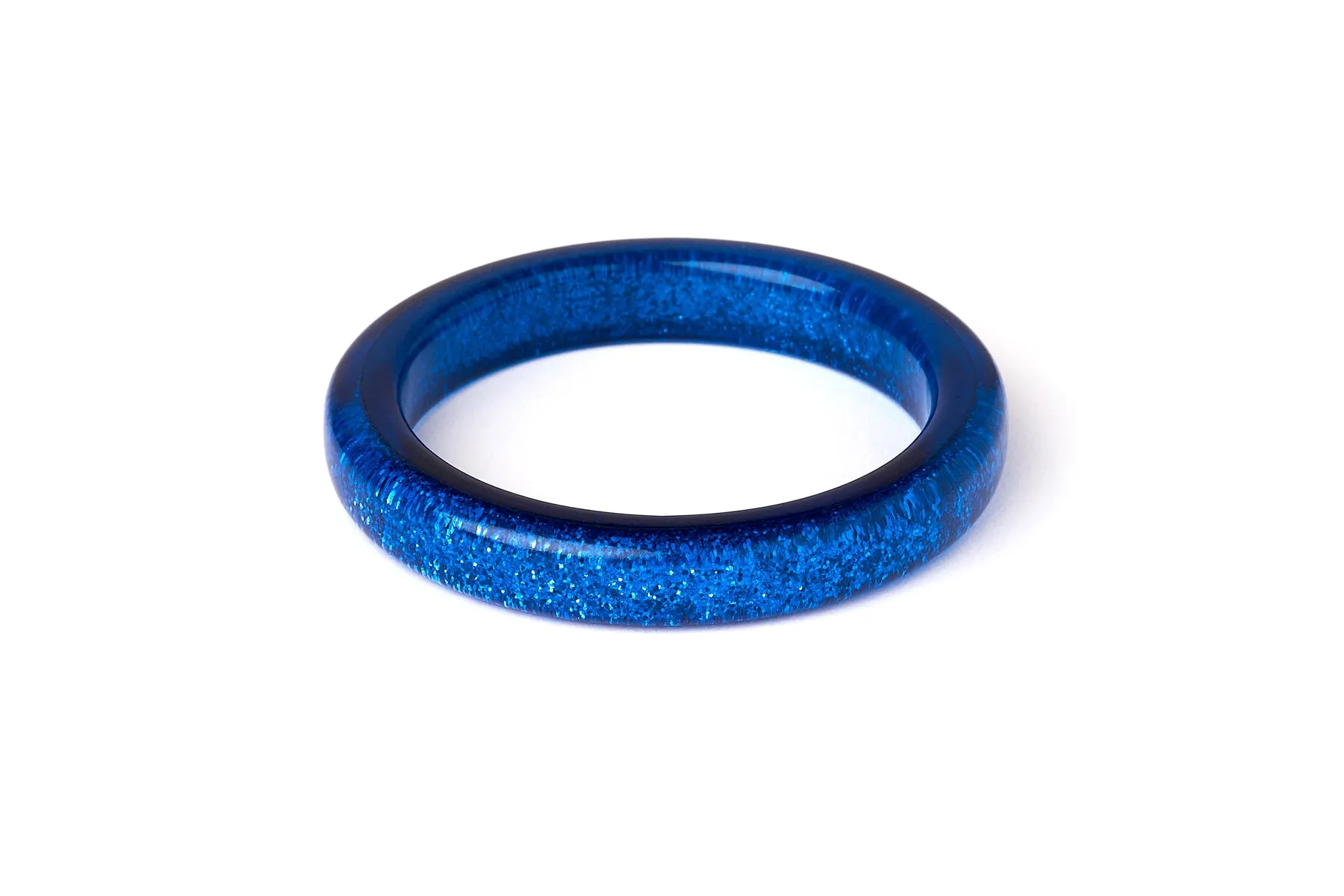 Blue Glitter Bead Necklace