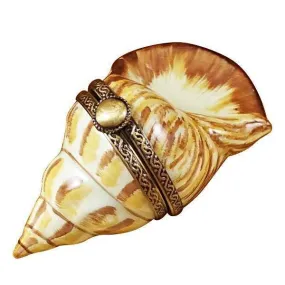 Brown Seashell limoges box