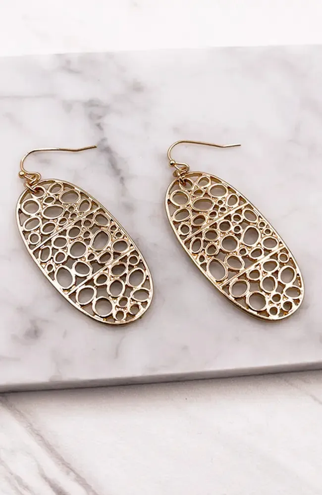 BUBBLES OVAL EARRINGS