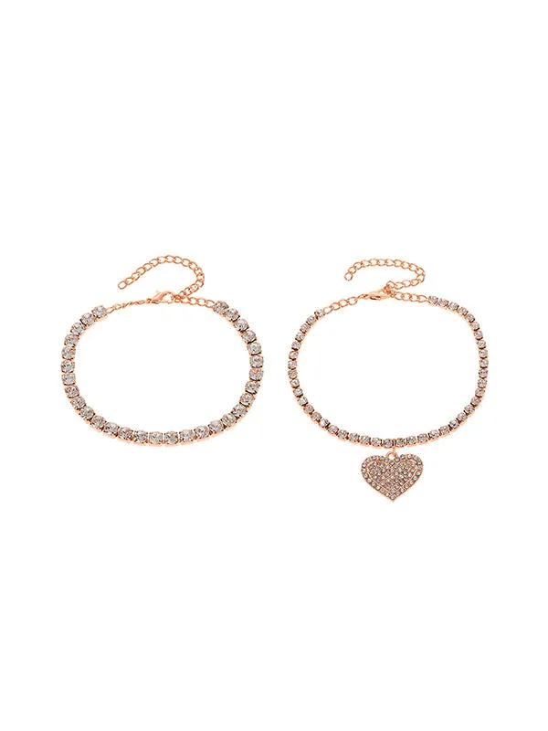 Chains Heart Shape Anklets