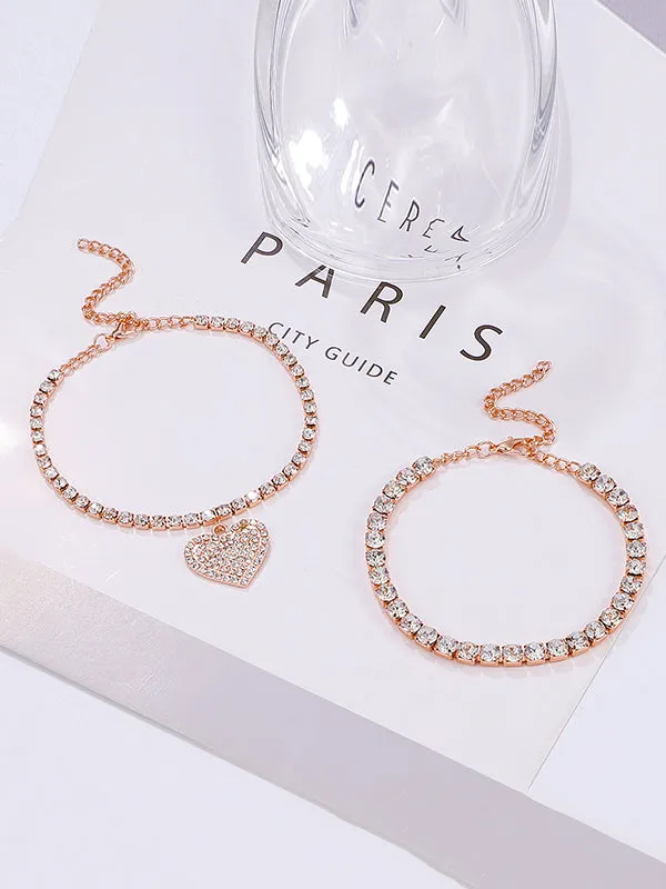 Chains Heart Shape Anklets