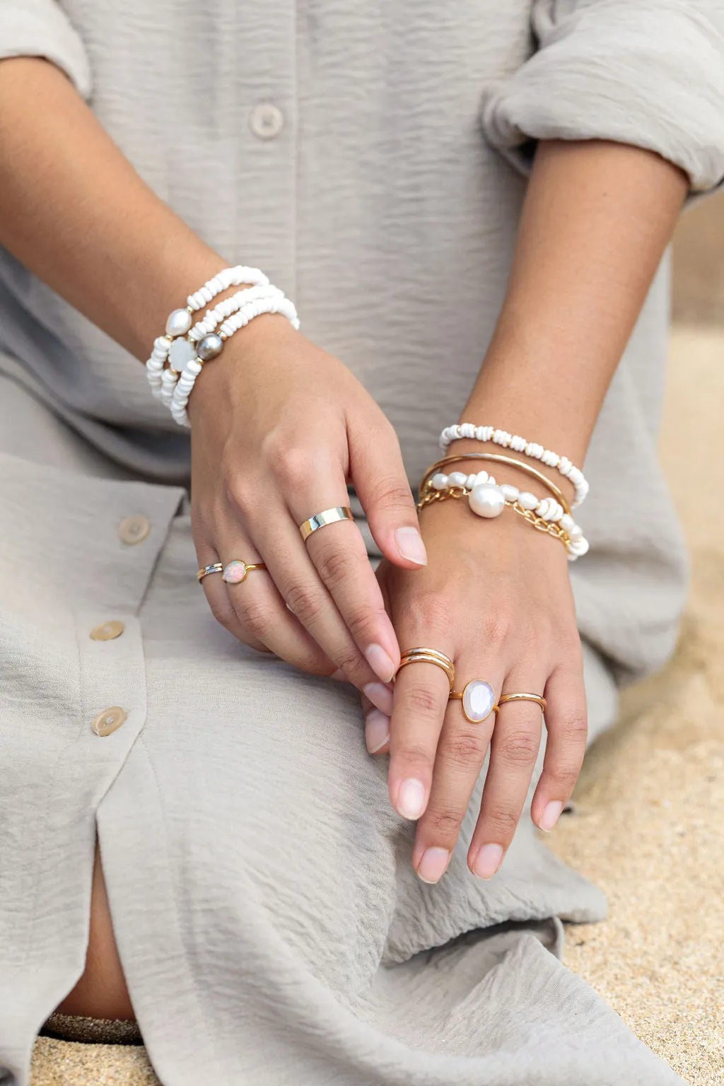 Choose your Stretchy Puka Shell Bracelet - Ali'ikai