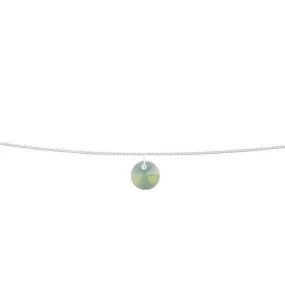 Chrysolite Opal Xilion Crystal Charm Silver Anklet