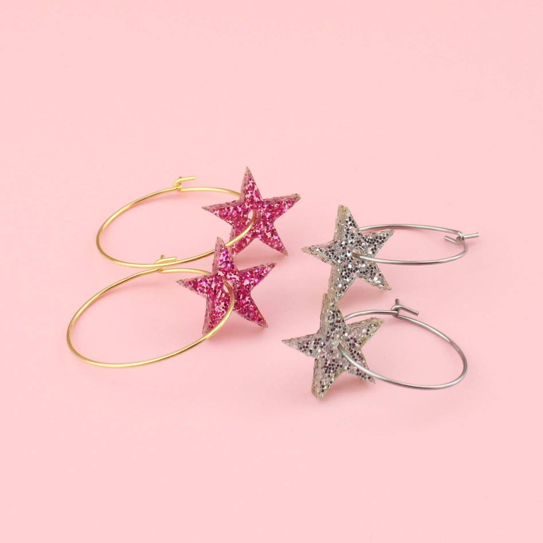Cosmic Cowgirl Star Power Hoop Earring Set