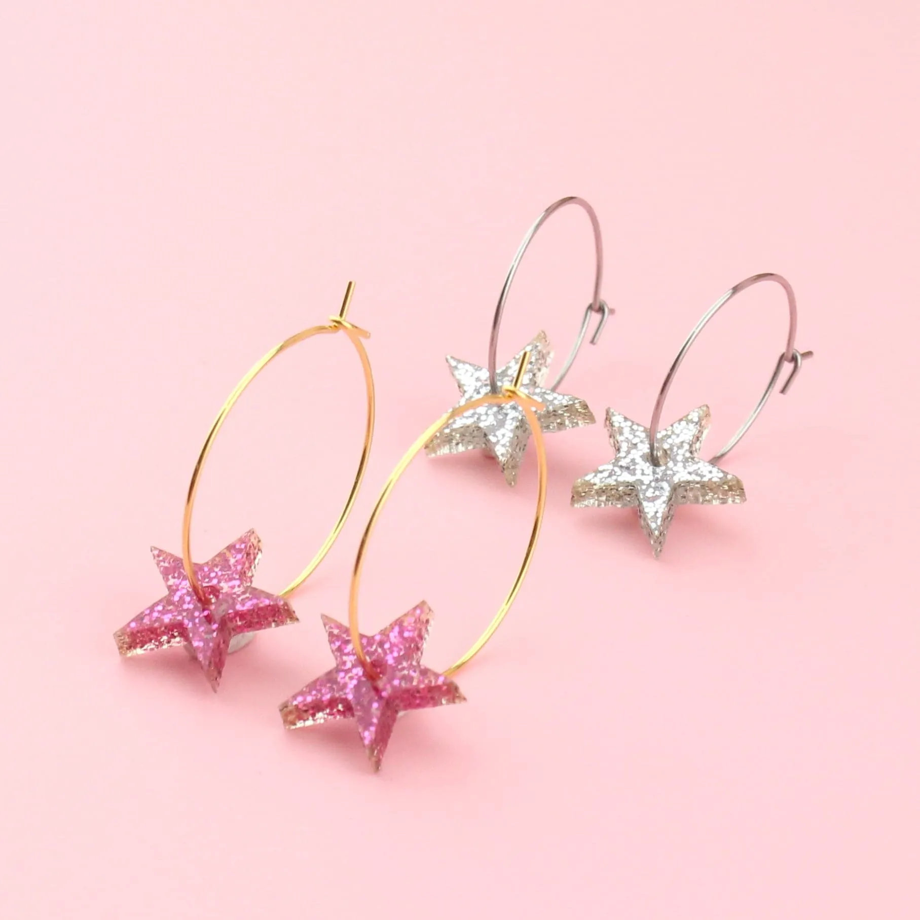 Cosmic Cowgirl Star Power Hoop Earring Set
