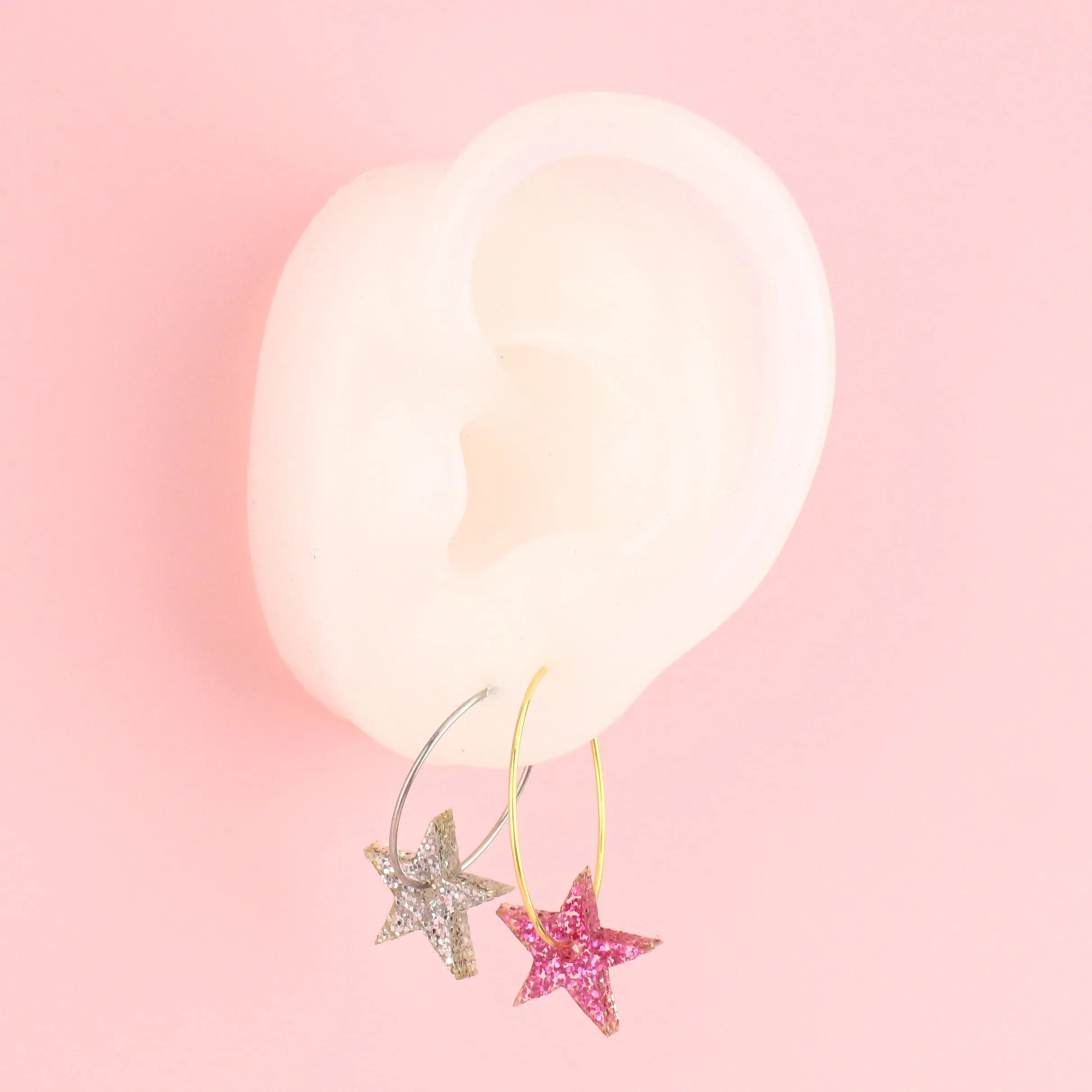 Cosmic Cowgirl Star Power Hoop Earring Set