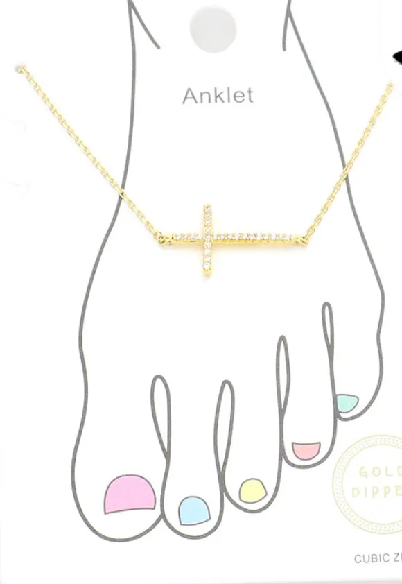 cross anklets