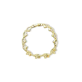 Crystal Heart Link Bracelet - 33