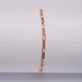 Dainty Figaro - Rose Gold Vermeil Anklet - ANK06 RG