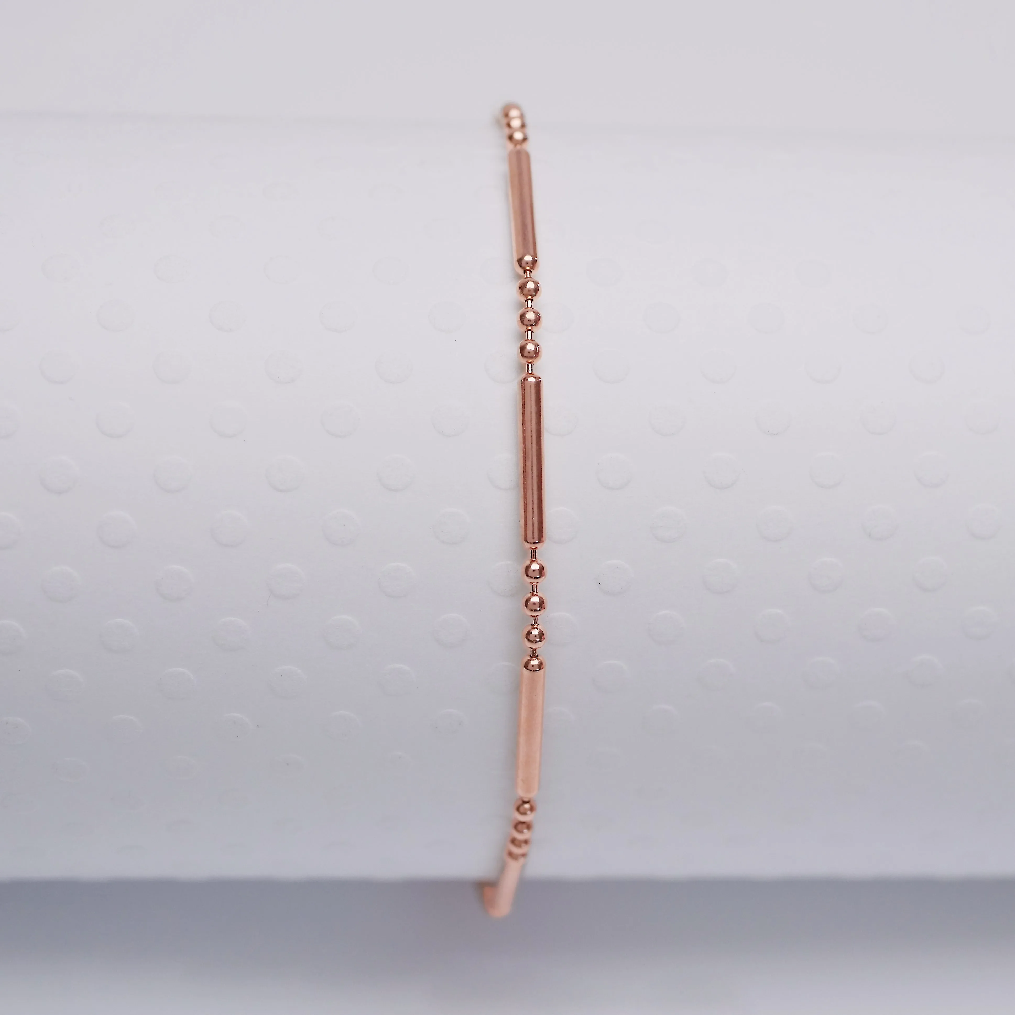 Dot Dash - Rose Gold Vermeil Anklet - ANK05 RG