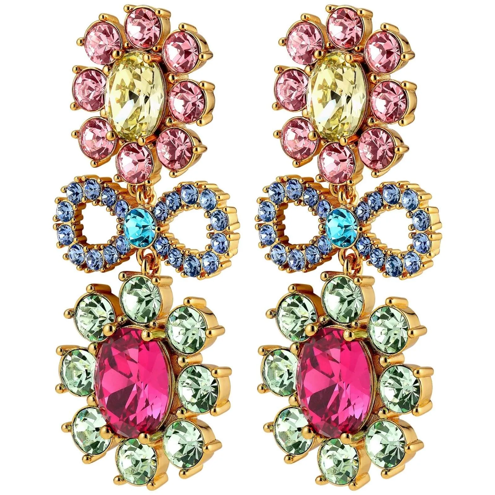 Dyrberg Kern Lillian Gold Earrings - Pastel