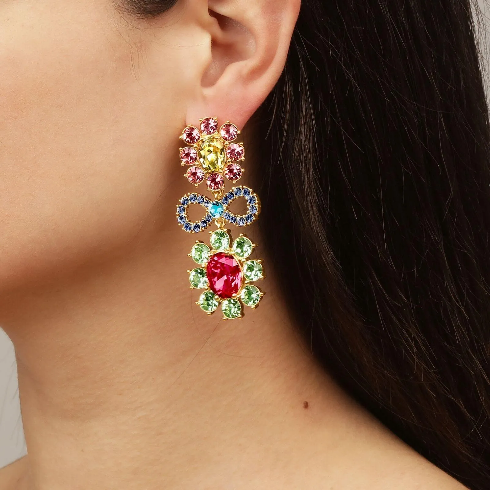 Dyrberg Kern Lillian Gold Earrings - Pastel