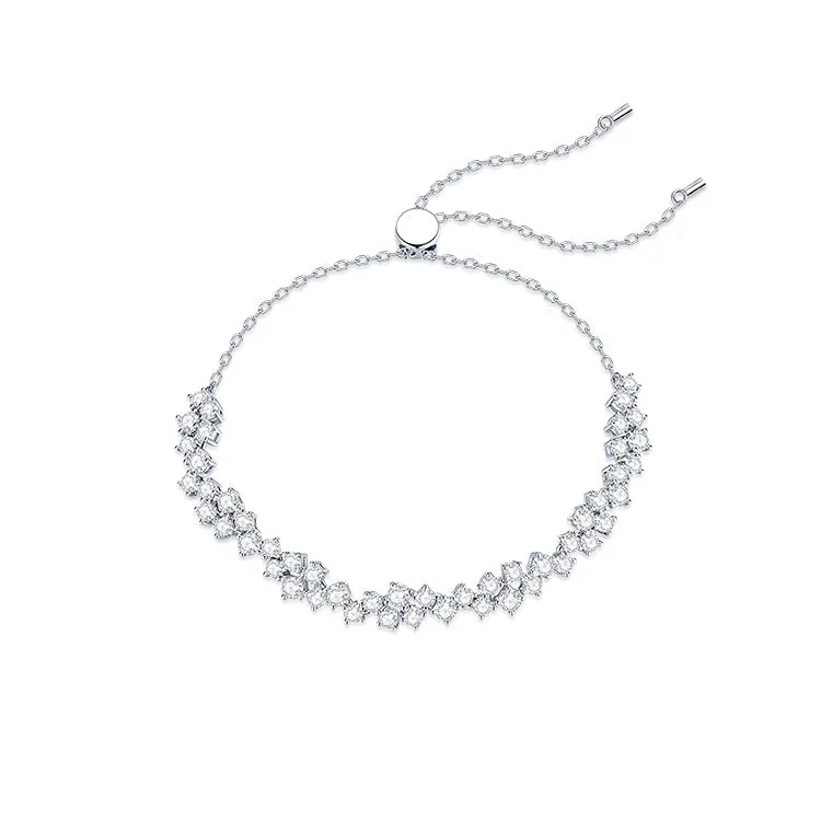 FANCIME "Starlit Aria" Galaxy Tennis Sterling Silver Bracelet