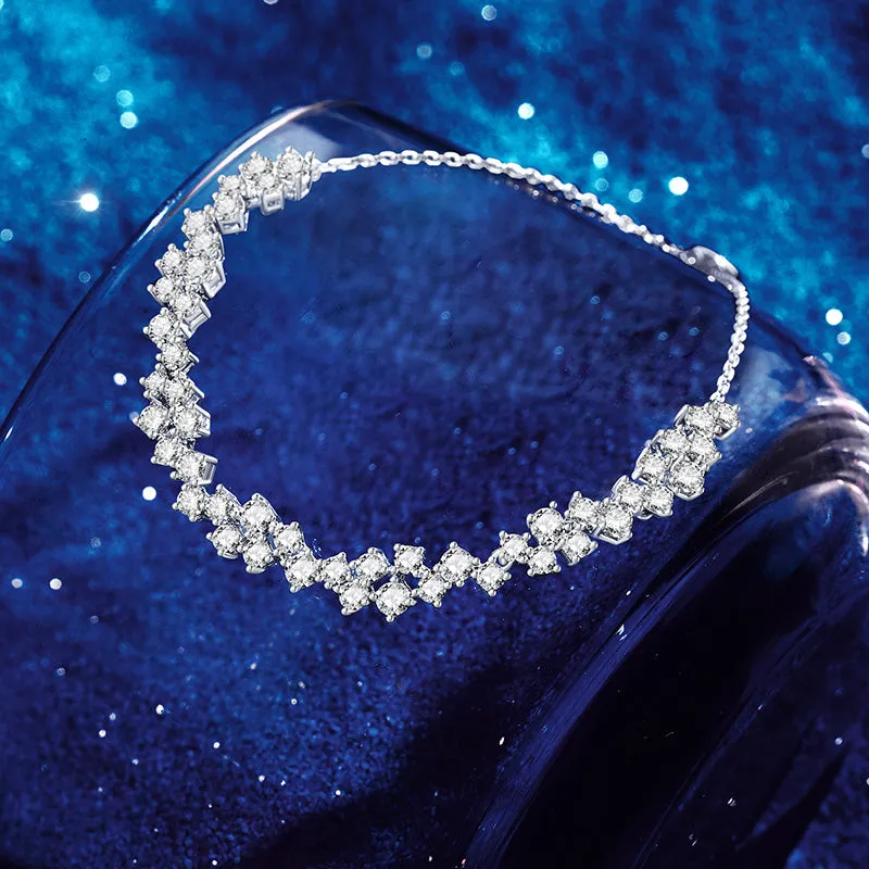 FANCIME "Starlit Aria" Galaxy Tennis Sterling Silver Bracelet