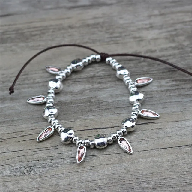 Fashion Bead Vintage Charm Adjustable Handmade Cool Anklet