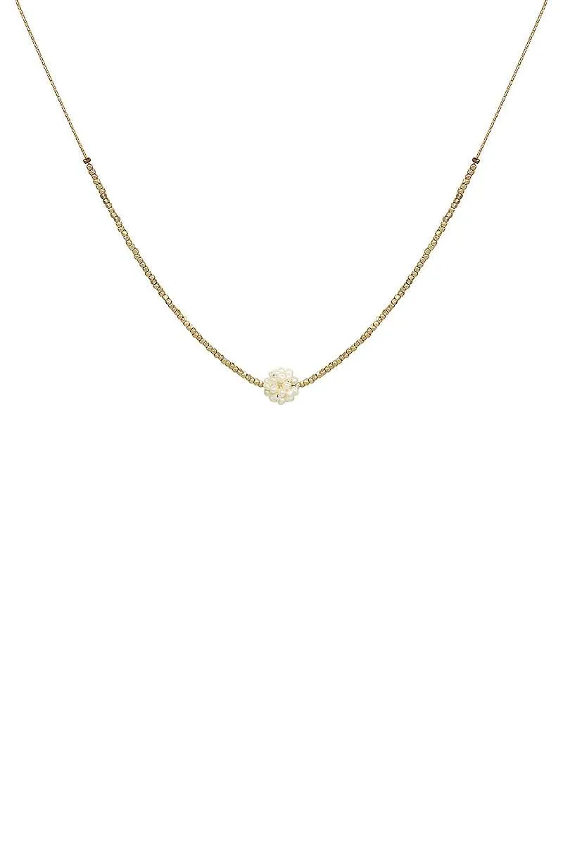 Fashion Multi Bead Ball Chain Necklace