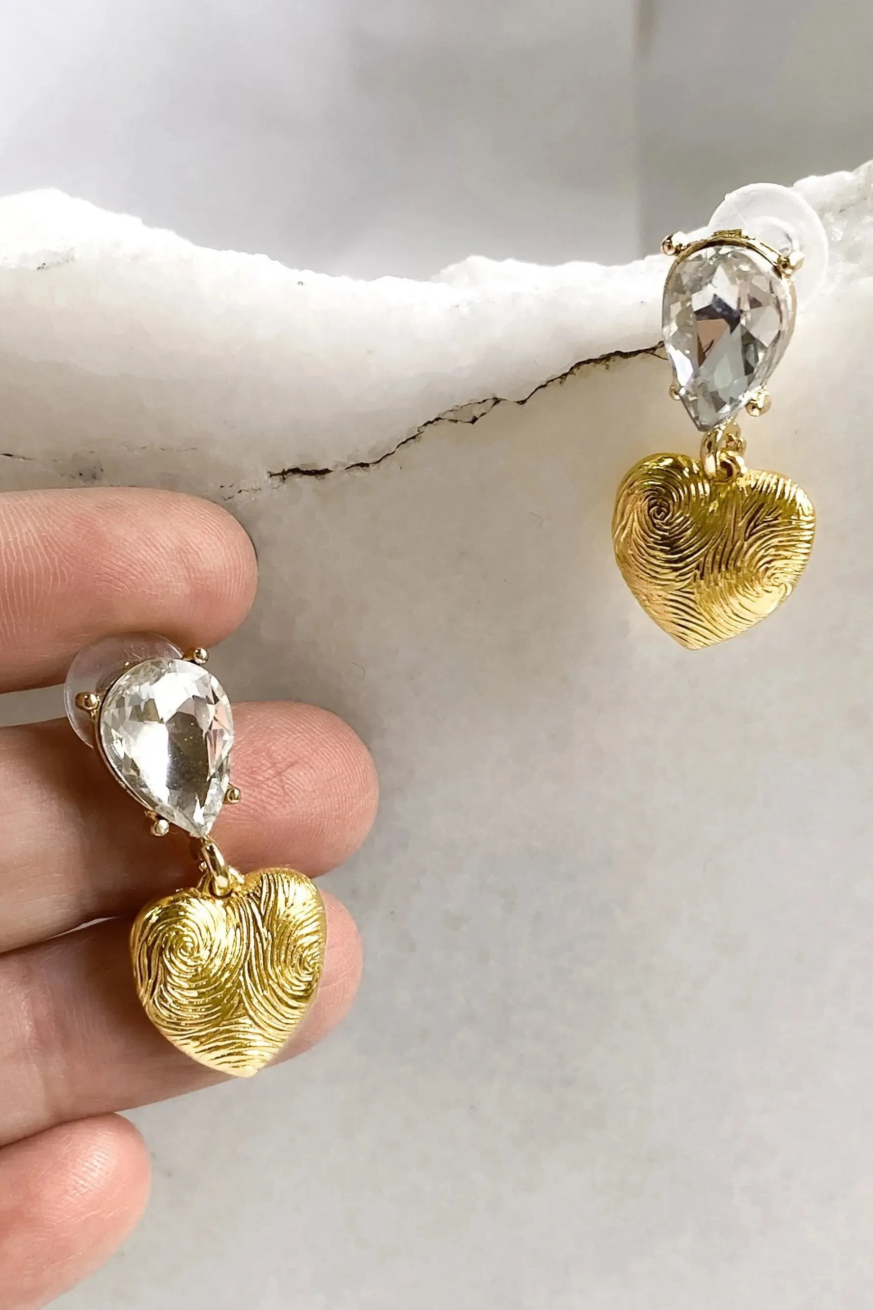 Gold Heart Earrings