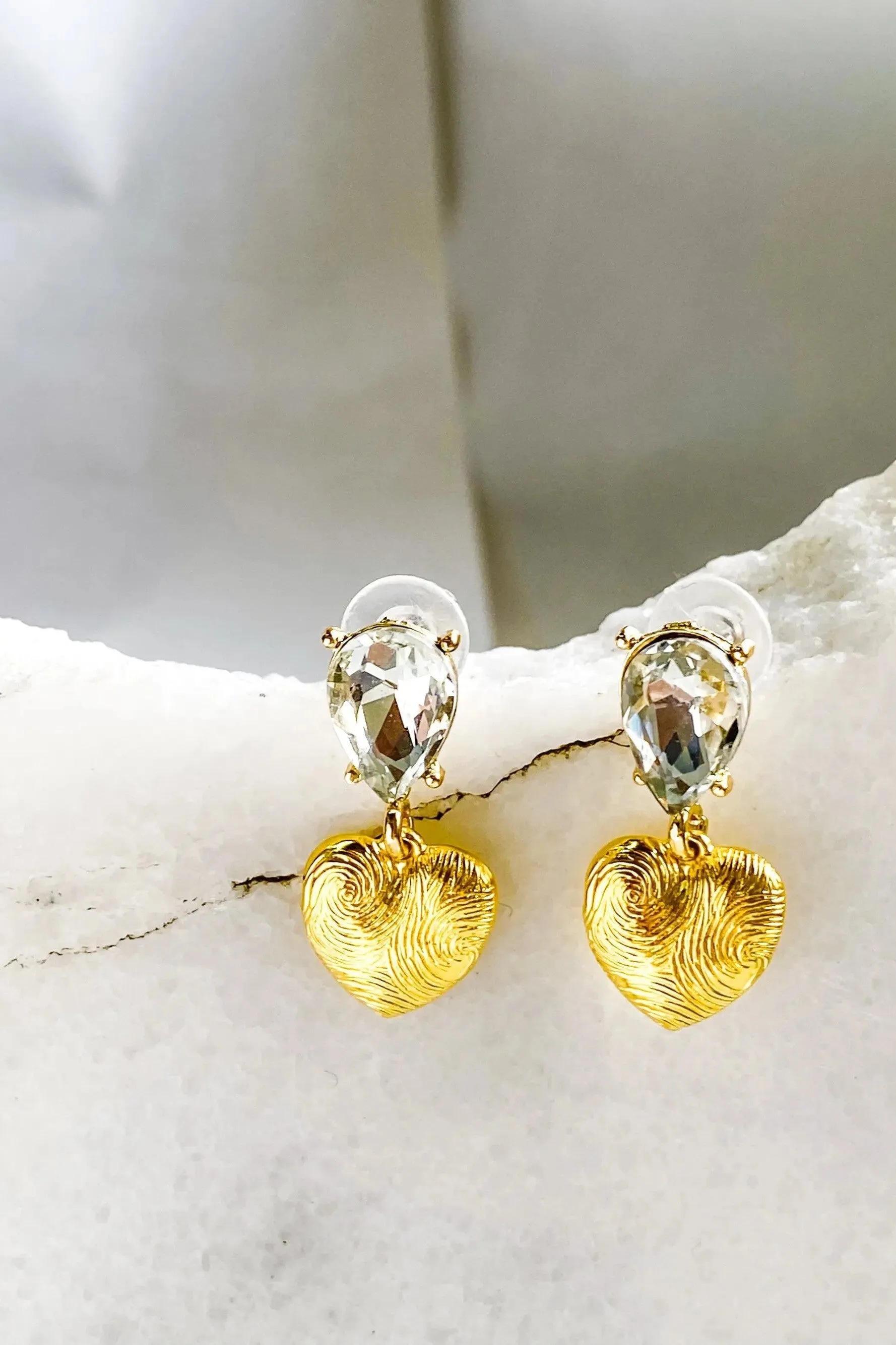 Gold Heart Earrings