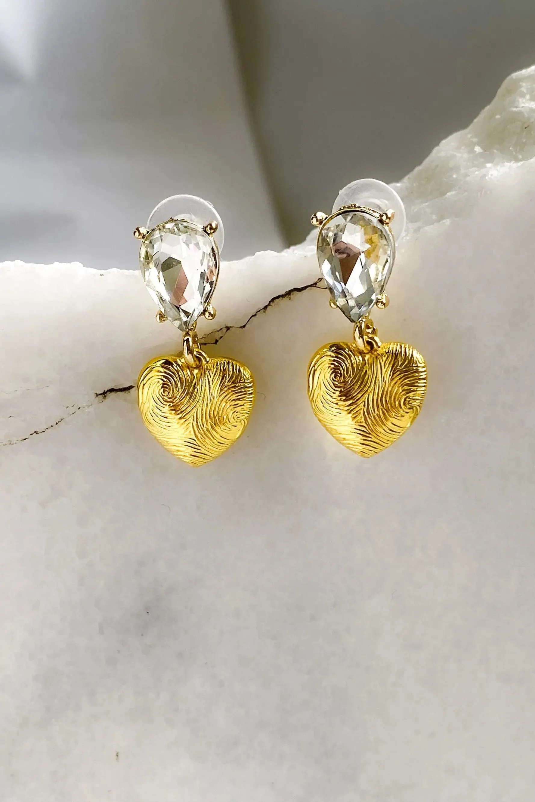 Gold Heart Earrings
